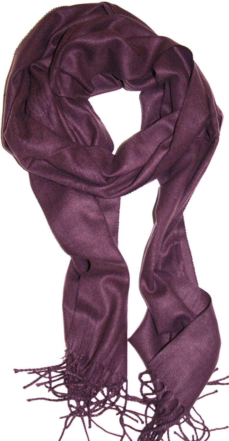 VERONZ Super Soft Luxurious Classic Cashmere Feel Winter Scarf (Plum) With Gift Box - Image 4